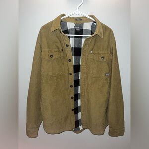 Eddie Bauer Men's Classic Fit Faultline Long-Sleeve Corduroy Shirt Tan | NWOT